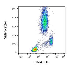 Anti-CD64 antibody [10.1] (FITC) used in Flow cytometry (FCM). GTX00467-06