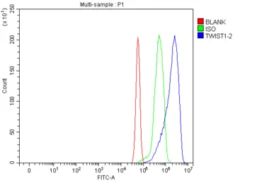 Anti-Twist1/2 antibody used in Flow cytometry (FCM). GTX04942