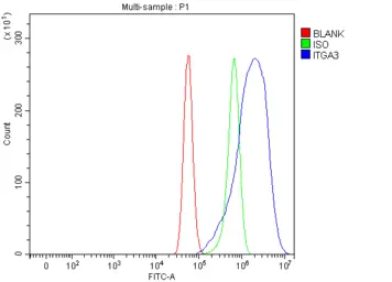Anti-Integrin alpha 3 antibody used in Flow cytometry (FCM). GTX05230