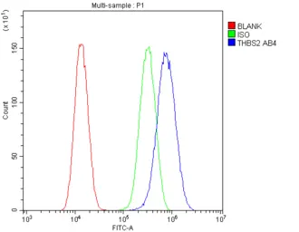 Anti-Thrombospondin 2 antibody used in Flow cytometry (FCM). GTX11699
