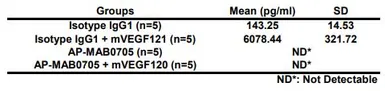 Anti-VEGFA antibody [MAB0705] used in in vivo assay and Neutralizing/Blocking/Inhibition (in vivo Neutralizing /Inhibition). GTX53467