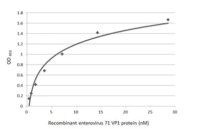 Anti-Enterovirus 71 VP1 antibody [GT185] used in ELISA (ELISA). GTX633390