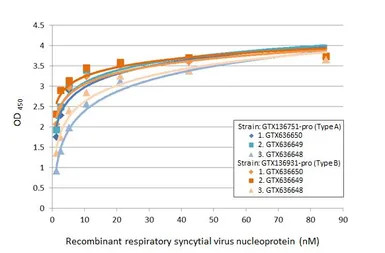 Anti-Respiratory Syncytial virus Nucleoprotein antibody [HL1247] used in ELISA (ELISA). GTX636649