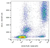 Anti-CD16 antibody [3G8] used in Flow cytometry (FCM). GTX00468