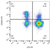 Anti-CD200 antibody [OX-104] (APC) used in Flow cytometry (FCM). GTX00487-07