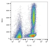 Anti-CD46 antibody [MEM-258] (FITC) used in Flow cytometry (FCM). GTX75834