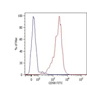 Anti-CD98 antibody [MEM-108] (FITC) used in Flow cytometry (FCM). GTX78326